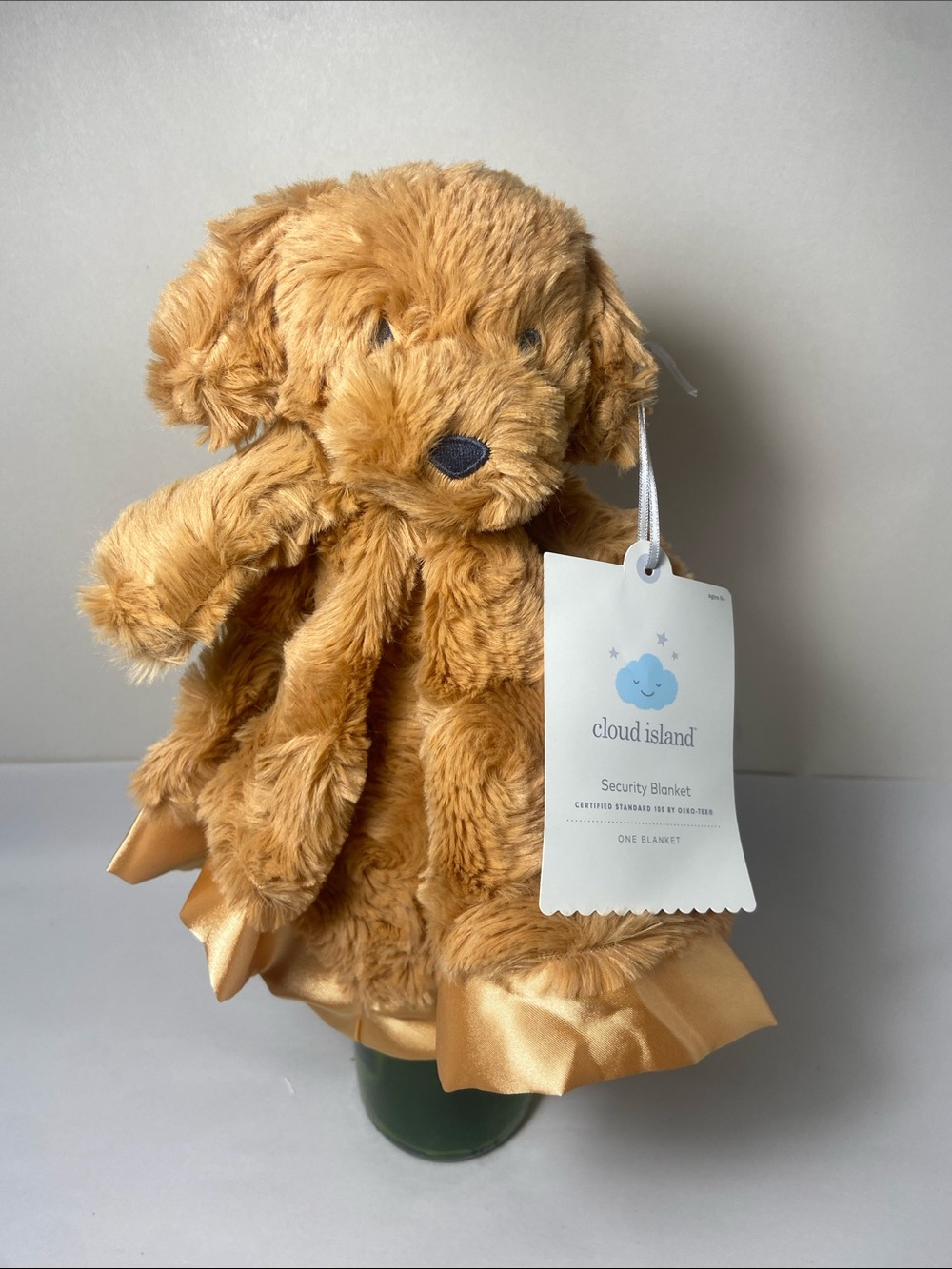 cloud island Tan Plush Puppy Security Blanket NWT